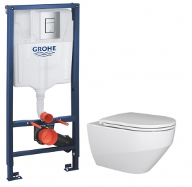 Комплект: Инсталляция Grohe Rapid SL (38772001) + Унитаз подвесной Ravak WC ZANTE RimOff  GPX2240040 (38772001+GPX2240040)