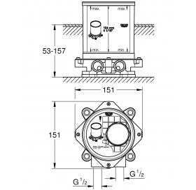Скрытая монтажная часть GROHE, 45984001