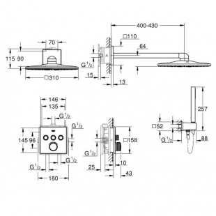Набор для комплектации душа GROHE GROHTHERM SMARTCONTROL, 34706000