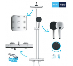 Душевая система с термостатом Grohe Vitalio Comfort 250 26696001