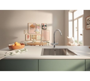 Змішувач для кухні Grohe Blue Pure BauCurve 30580000 з можливістю підключення до фільтру