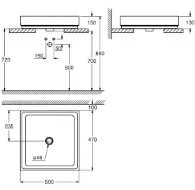 Раковина накладная Grohe Cube Ceramic 3948100H