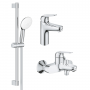  Комплект змішувачів для ванної кімнати 3 в 1 Grohe Euroeco New UA123226M0