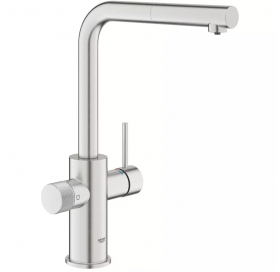 Змішувач для кухні Grohe Blue Pure Minta 30590DC0 для подачі технічної і фільтрованої води, суперсталь