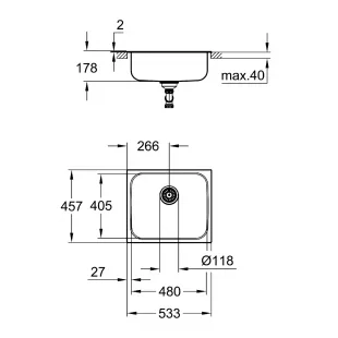 Кухонная мойка Grohe K200 31719SD0 Сталь