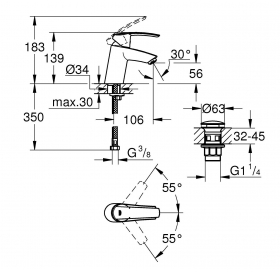 Смеситель для раковины Grohe Start 23550001 M-Size