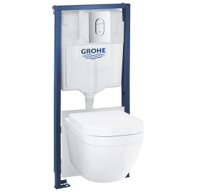 Комплект Solido 5-в-1: инсталляция Grohe Rapid SL 38528001 с клавишей Arena Cosm..