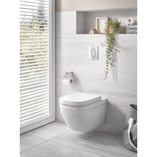 Комплект Solido 5-в-1: інсталяція Grohe Rapid SL 38528001 з клавішею Arena Cosmopolitan (38844000) + підвісний унітаз Euro Ceramic 39328000 з кришкою (39330000), 36501000