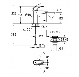 Смеситель для раковины Grohe QuickFix Start 24204002