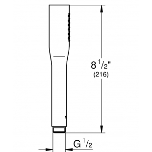 Ручний душ, 1 режим струменя Grohe EUPH Cosmopolitan Stick  22126KF0