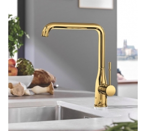 Grohe Змішувач для кухні Essence, дл.зливу - 220мм, поворотний, 1важіль, 30269GL0 Золото
