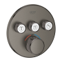 Душевая система скрытого монтажа с изливом Grohe Grohtherm SmartControl KIT34863AL0UA Графит матовый