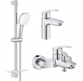 Набір змішувачів Grohe Eurosmart 3 в 1, для ванни (UA123238S3)