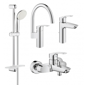 Комплект смесителей для ванны + смеситель для кухни Grohe Eurosmart New UA123248..