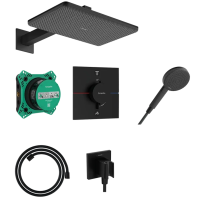 Душевая система скрытого монтажа Hansgrohe Raindance Alive Q 210/340 1jet, 24620670 Black