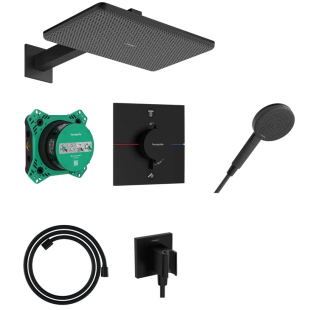 Душевая система скрытого монтажа Hansgrohe Raindance Alive Q 210/340 1jet, 24620670 Black