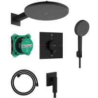 Душевая система скрытого монтажа Hansgrohe Raindance Alive S 300 1jet, 24630670 Black Matt