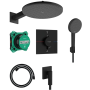 Душевая система скрытого монтажа Hansgrohe Raindance Alive S 300 1jet, 24630670 Black Matt