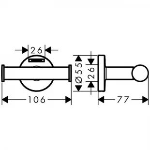 Двойной крючок Hansgrohe Logis 41725000