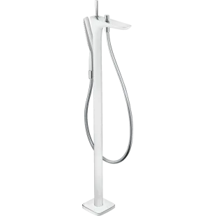 Смеситель для ванны напольный Hansgrohe PuraVida хром/белый 15473400
