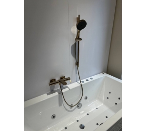 Змішувач Hansgrohe Tecturis E для ванни з душовим комплектом, Brushed Bronze (73420140+28746140)