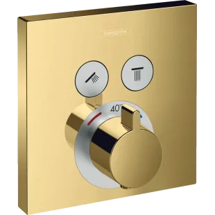 Термостат для душа Hansgrohe ShowerSelect Polished Gold Optic 15763990