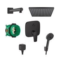 Душевой комплект Hansgrohe Talis E 6в1 Black Matt 26281670+26405670+24302670+71745670+01800180+26457670