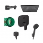 Душовий комплект Hansgrohe Talis E 6в1 Black Matt 26281670+26405670+24302670+71745670+01800180+26457670