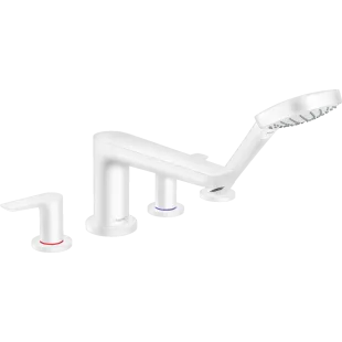Смеситель для ванны Hansgrohe Talis E на 4 отверстия Matt White 71748700