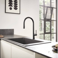 Смеситель Hansgrohe Talis M54 для кухонной мойки с выдвижным душем Black Matt 72801670