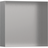 Настенная ниша Hansgrohe XtraStoris Minimalistic с открытой рамой 30x30x10 см Brushed Stainless Steel 56073800