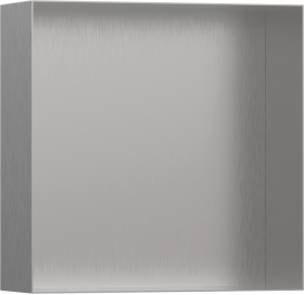 Настінна ніша Hansgrohe XtraStoris Minimalistic із відкритою рамою 30x30x10 см Brushed Stainless Steel 56073800