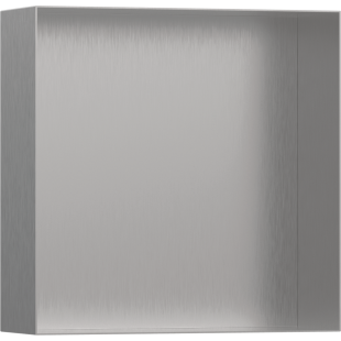 Настенная ниша Hansgrohe XtraStoris Minimalistic с открытой рамой 30x30x10 см Brushed Stainless Steel 56073800