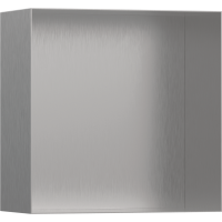 Настенная ниша Hansgrohe XtraStoris Minimalistic с открытой рамой 30x30x14 см Brushed Stainless Steel 56079800