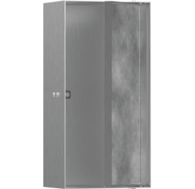 Настінна ніша Hansgrohe XtraStoris Rock з дверцятами 30x15x10 см Brushed Stainless Steel 56082800