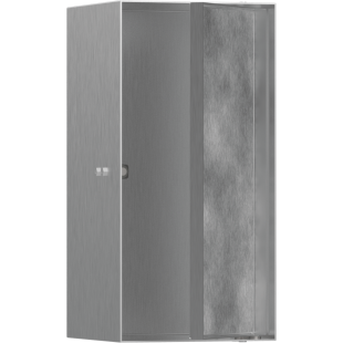 Настінна ніша Hansgrohe XtraStoris Rock з дверцятами 30x15x14 см Brushed Stainless Steel 56088800