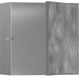 Настінна ніша Hansgrohe XtraStoris Rock з дверцятами 30x30x14 см Brushed Stainless Steel 56091800