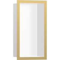 Настенная ниша Hansgrohe XtraStoris Individual с рамкой 30x15x10 см Polished Gold Optic 56096990