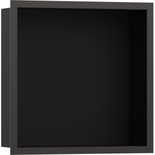 Настенная ниша Hansgrohe XtraStoris Individual с рамкой 30x30x10 см Brushed Black Chrome 56098340