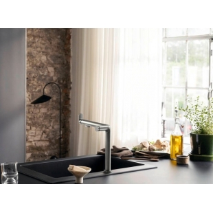 Змішувач Hansgrohe Aqittura M91 для кухонної мийки FilterSystem 240, 1jet 76802000