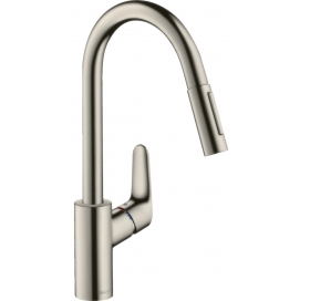 Кухонный комплект мойка со смесителем Hansgrohe  S520-F345 + Смеситель Hansgrohe Focus M41, серый камень-сталь 43358800