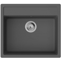 Кухонный комплект мойка со смесителем Hansgrohe  S520-F510 + Смеситель Hansgrohe Talis M54, чёрный графит-сталь  43359800