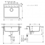 Кухонний комплект мийка із змішувачем Hansgrohe  S520-F510 + Змішувач Hansgrohe Talis M54, чорний графіт-сталь 43359800