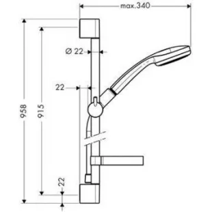 Душевой набор Hansgrohe Croma 100 Croma 100 0,9м 27724000