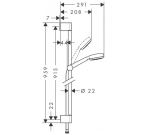 Душевой набор Hansgrohe Crometta 100  0,90м 26658400