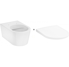 Унитаз подвесной Hansgrohe EluPura S 60193450 Rimless с сиденьем Soft Close 6014..