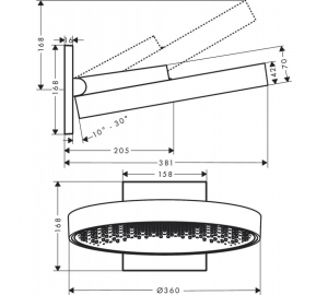 Верхній душ Hansgrohe Rainfinity 360 26230700 1 Jet