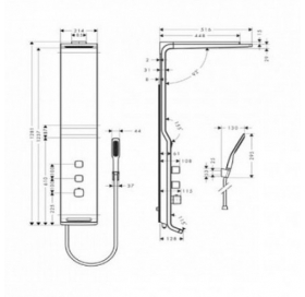 Душевая система с термостатом Hansgrohe Raindance Lift, 27003400