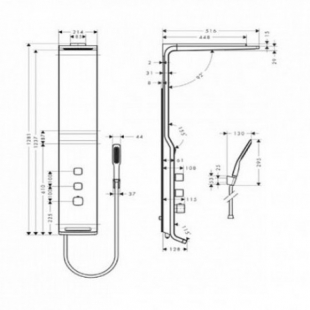 Душевая система с термостатом Hansgrohe Raindance Lift, 27003400