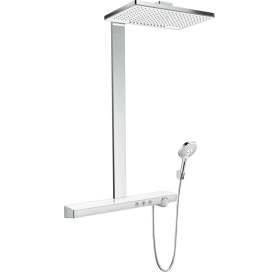 Душевая система Hansgrohe Rainmaker Select Showerpipe 460 2jet с термостатом, белый/хром 27109400